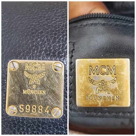 Authentic MCM Saddle Leather Studded Flap Shoulder Bag - Picture 4 of 13